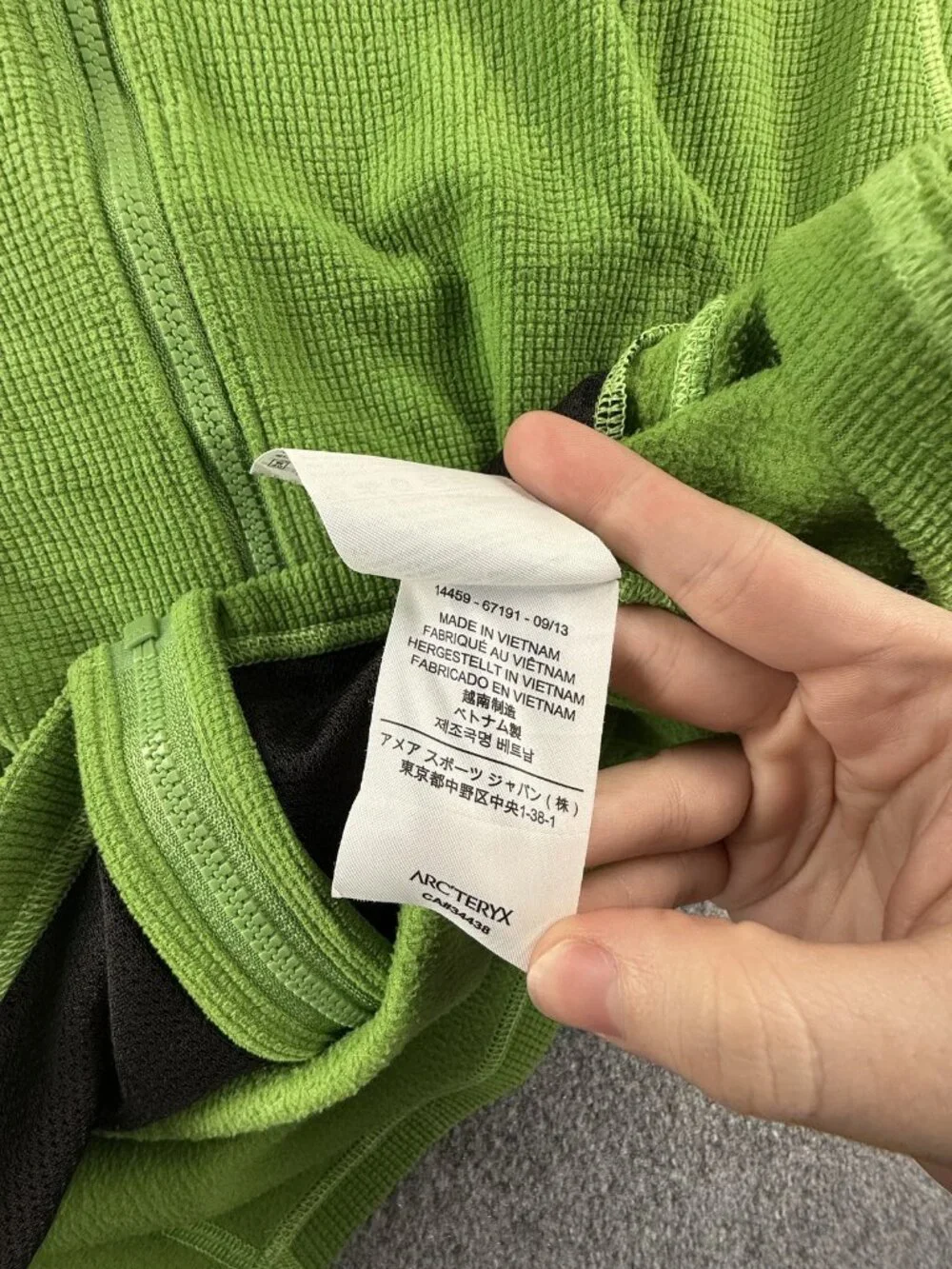 Arc'teryx Delta LT 14459 Jacket Polyester Medium Fleece Green Logo Gorp Women